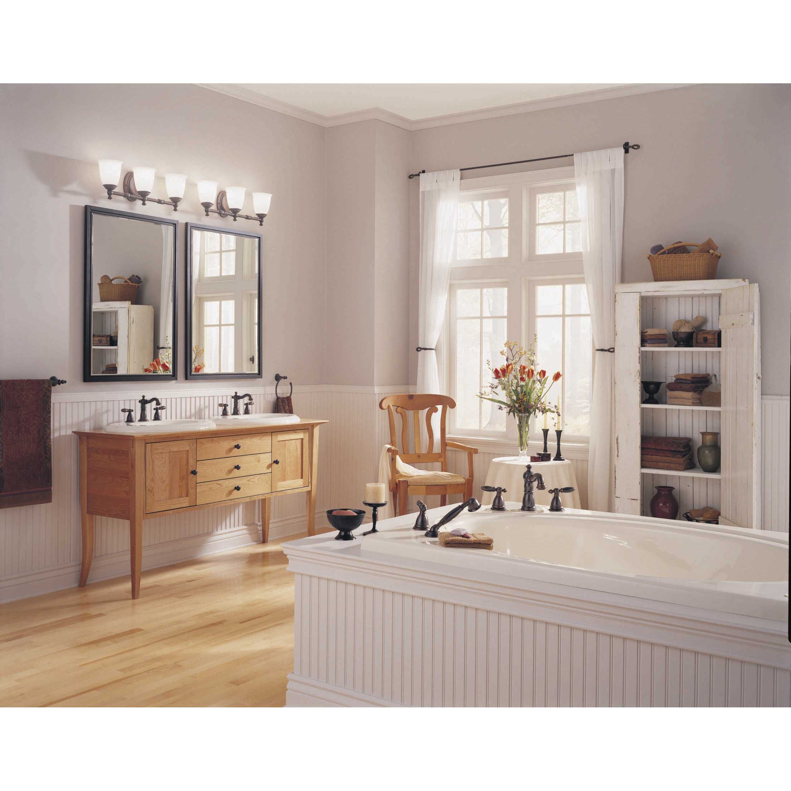 Victorian 3 Light 25 inch Venetian Bronze Bath Vanity Wall Light, Delta